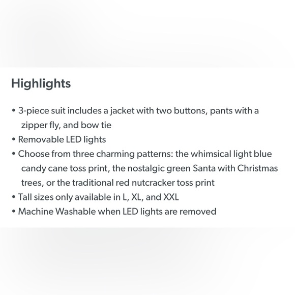 Mens 3 piece light up Christmas suit -  rockin Santa green - brand new - Picture 5 of 6